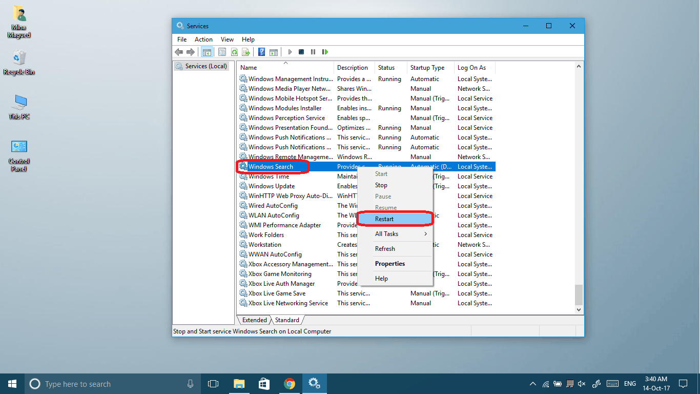 Windows 10 search bar white color